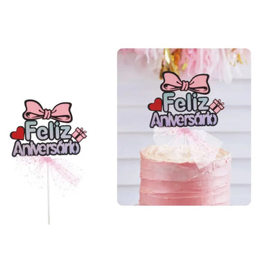 Topper Bolo Feliz Aniversário 23